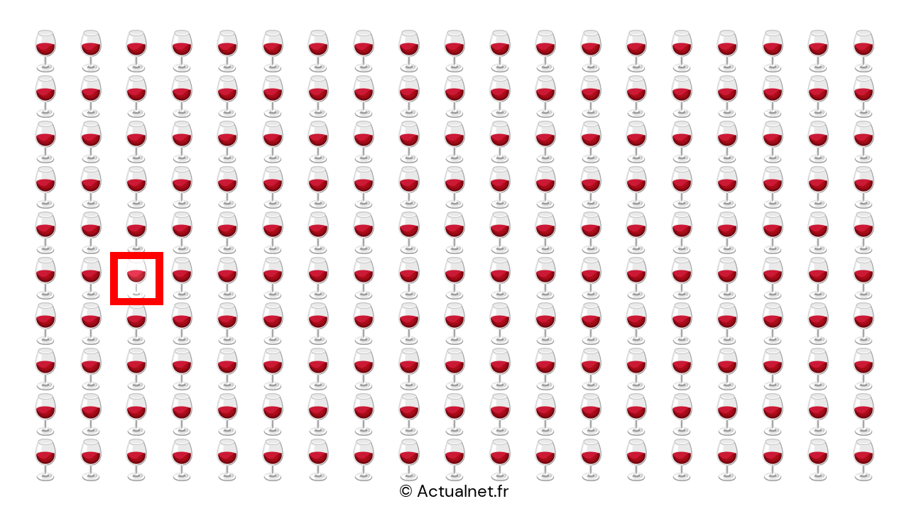 Voici l'intrus que vous deviez trouver dans le verre de vin !