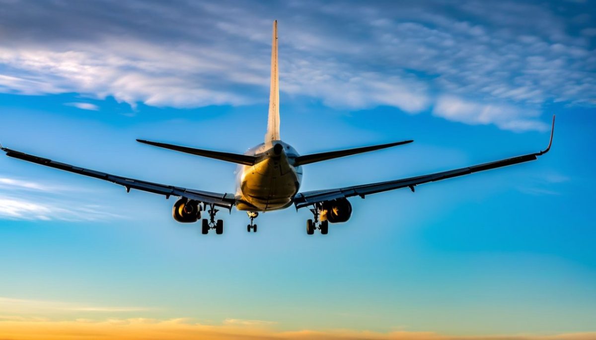 avion de ligne au décollage