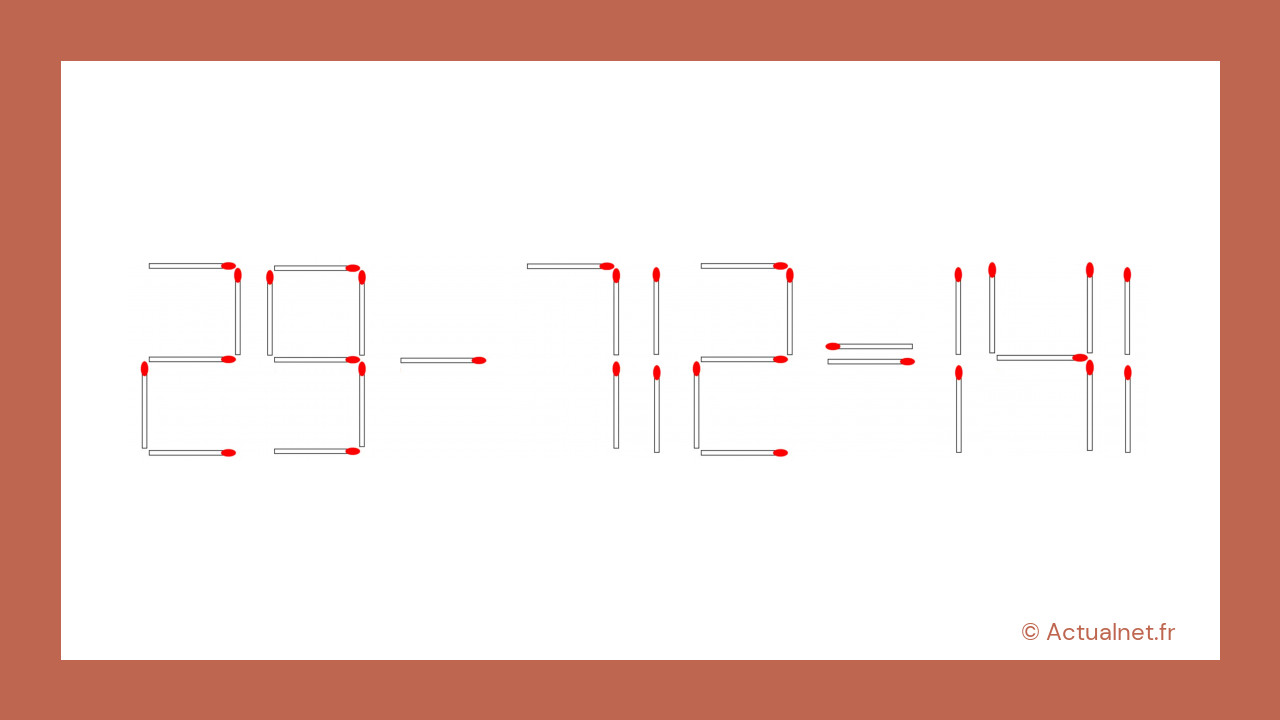 Osez-vous affronter cette équation impossible ? Une seule allumette peut tout changer !