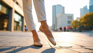 chaussures ballerines mode vestimentaire avec pantalon sans danseuse