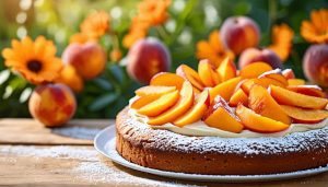 Gâteau au café et aux pêches : le dessert parfait pour la fin de l'été