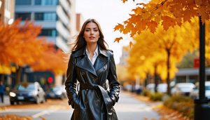 Look au top en septembre : Adoptez le trench en cuir pour un style intemporel