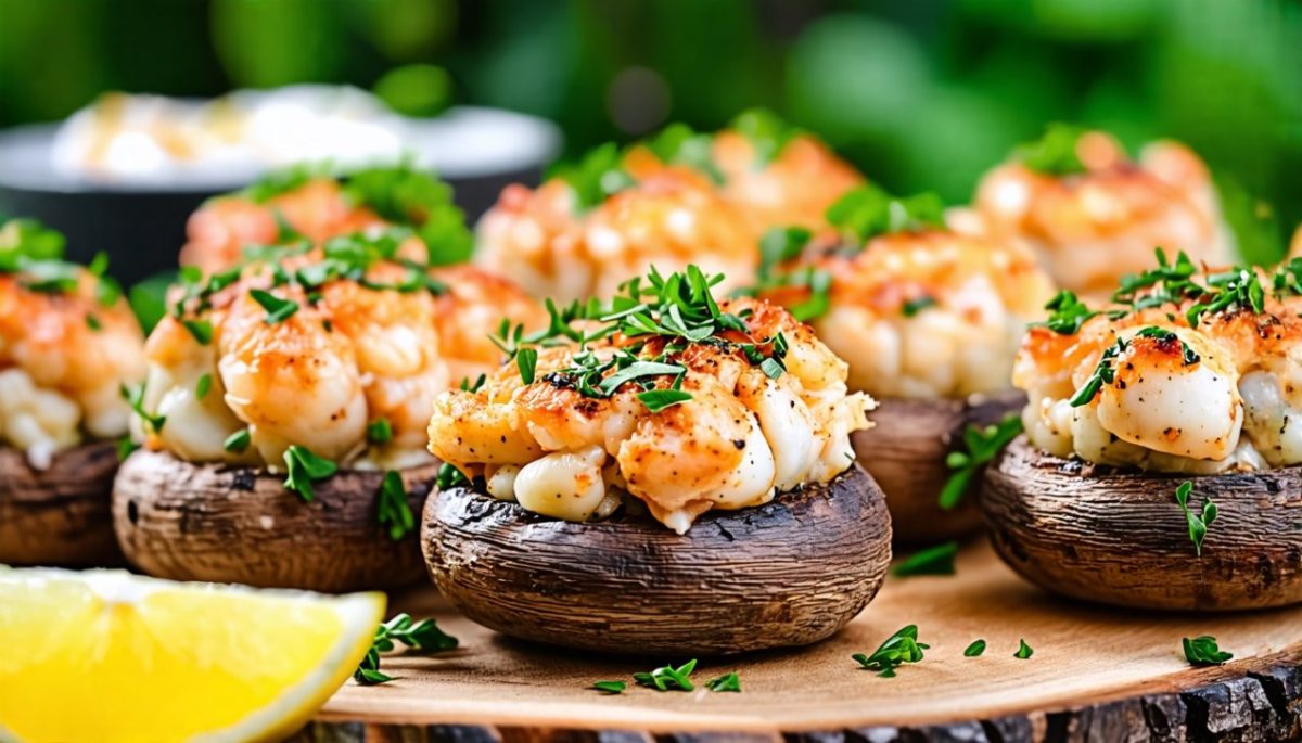 Recette apéro de fin d'été : Des champignons farcis au crabe à tomber par terre
