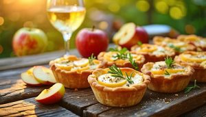 Recette apéro de fin d'été : Mini quiches au brie et aux pommes