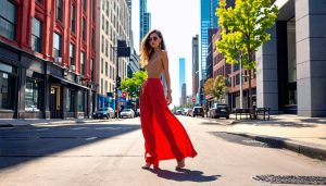 Tendance mode audacieuse : La robe sur pantalon fait sensation en septembre