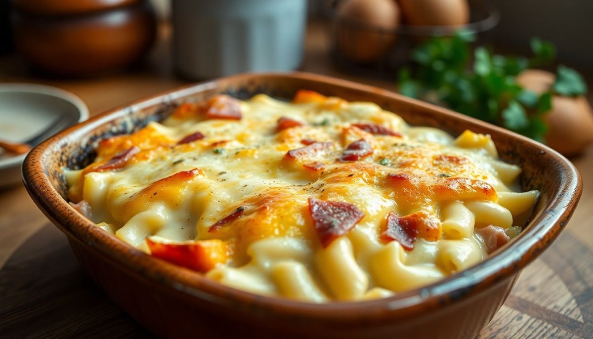 gratin de coquillettes au jambon