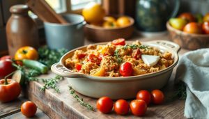 Crumble de tomates cerises au chèvre et thym : la recette qui transforme vos légumes d'été en dessert salé