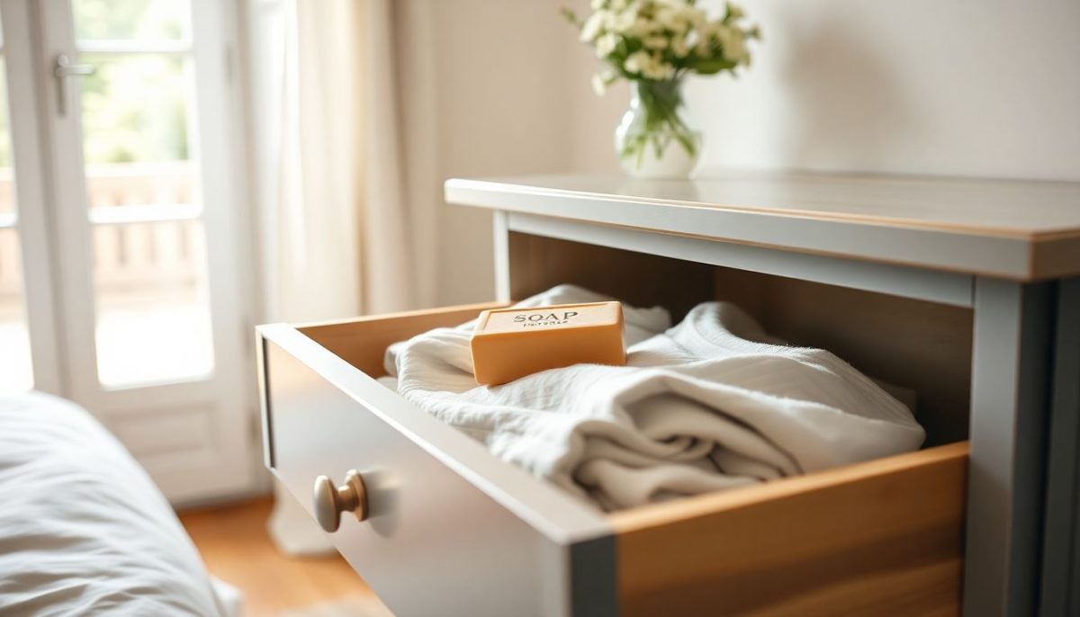 Pourquoi elle garde toujours un savon sec dans ses tiroirs en été… et ce que ça évite vraiment