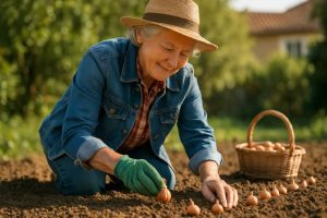 Plantation d'oignons en lune descendante : une tradition qui fait ses preuves au potager